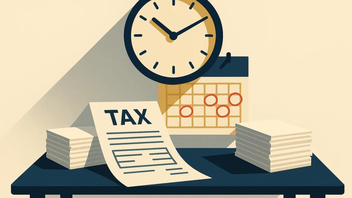 Illustration for the article "Payroll Tax Deadlines Every US Small Business Must Know"